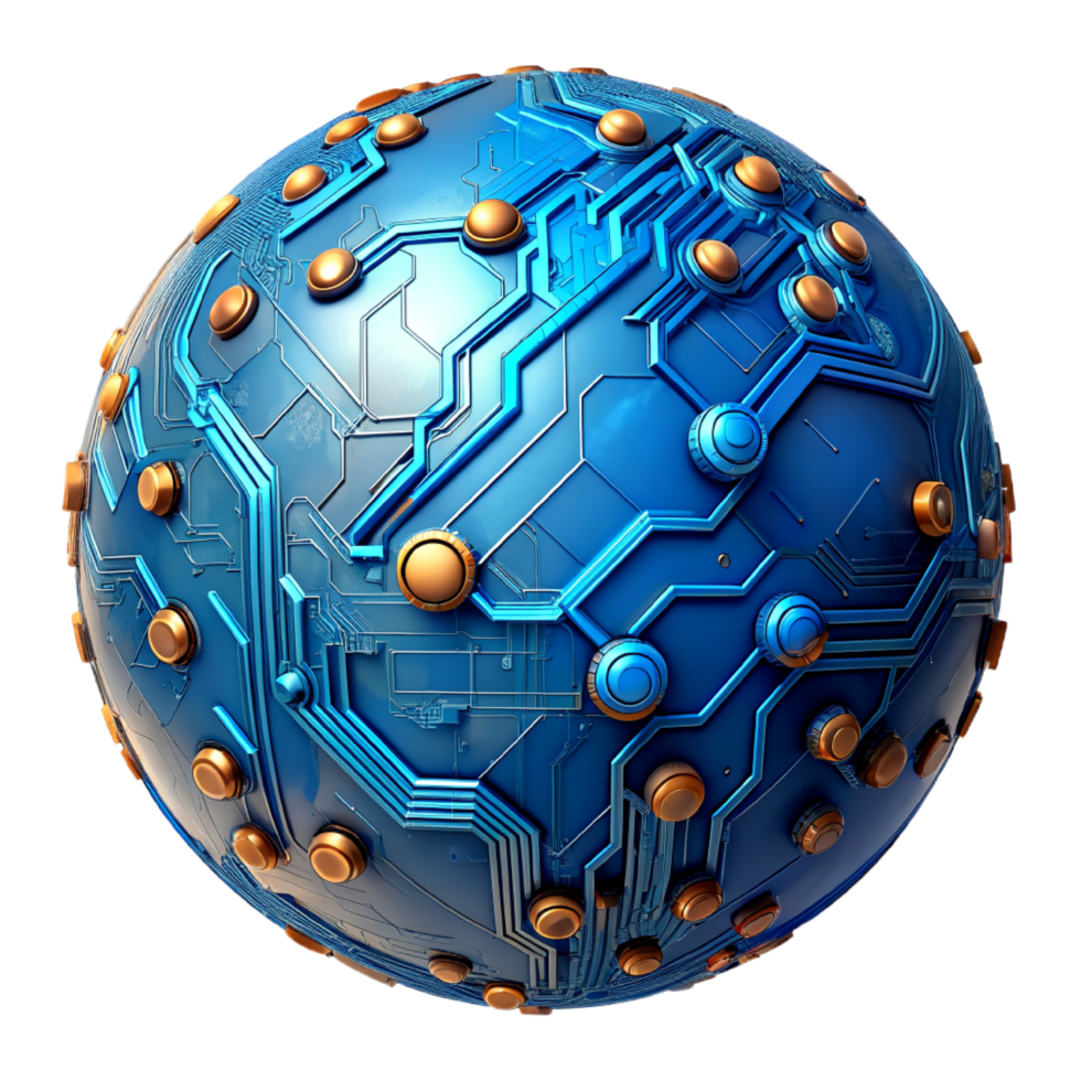 AI generated 3d world global network digital technology png