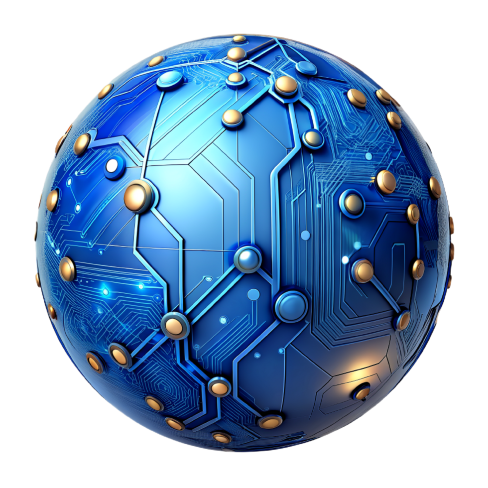 AI generated 3d world global network digital technology png