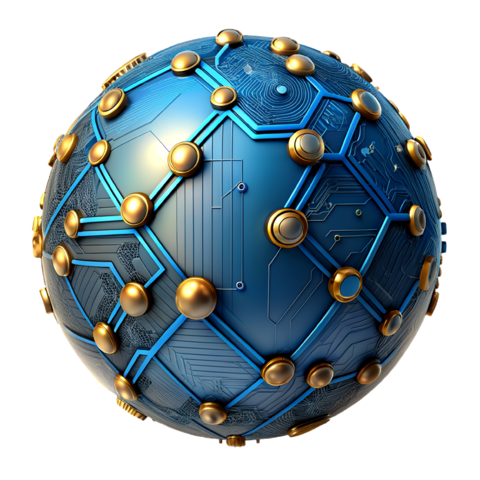 AI generated 3d world global network digital technology png