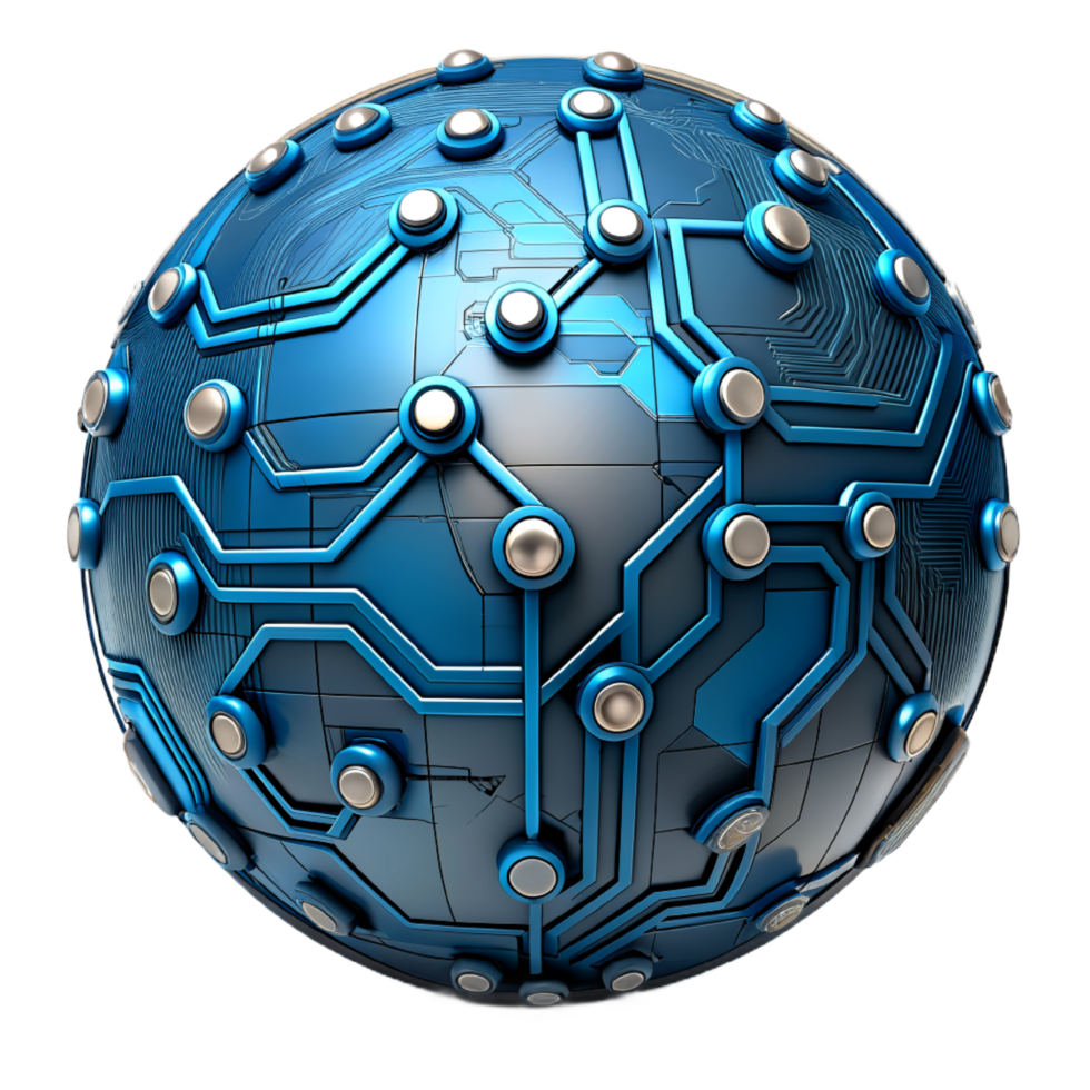 AI generated 3d world global network digital technology png