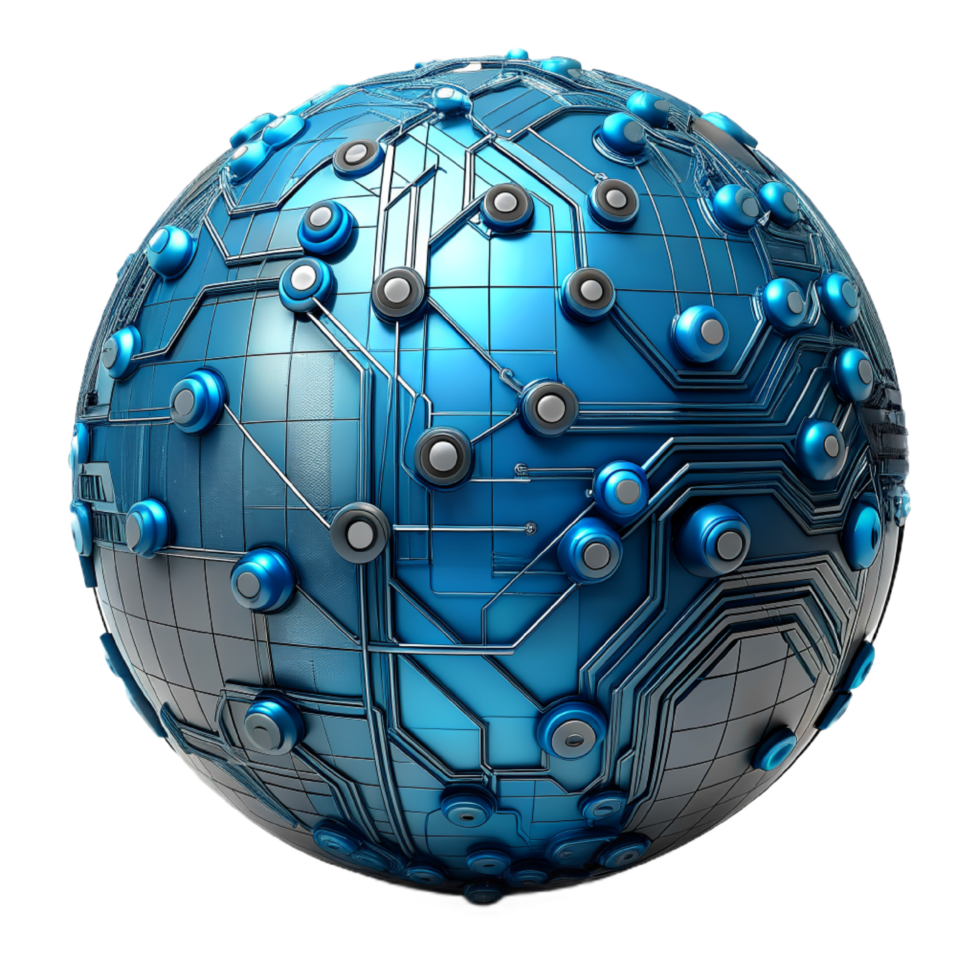 AI generated 3d world global network digital technology png