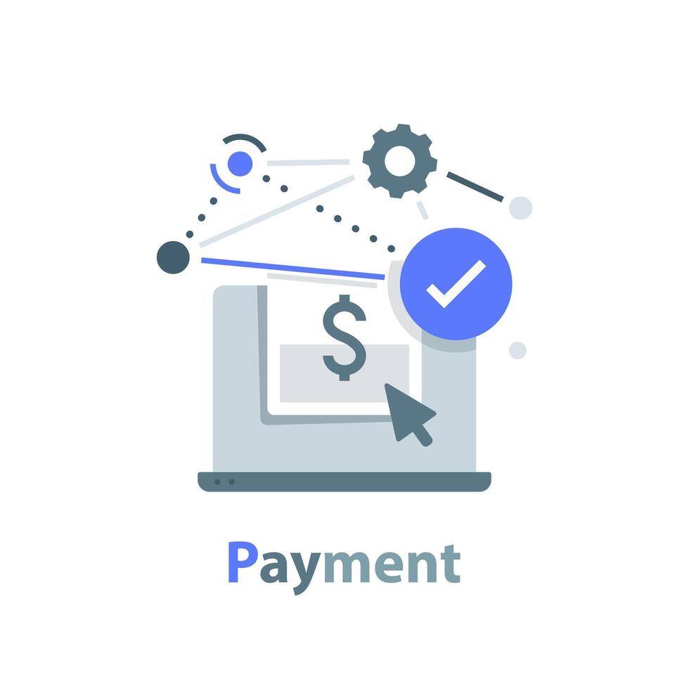 Payment,Online Marketing,Internet business process,flat design icon vector illustration