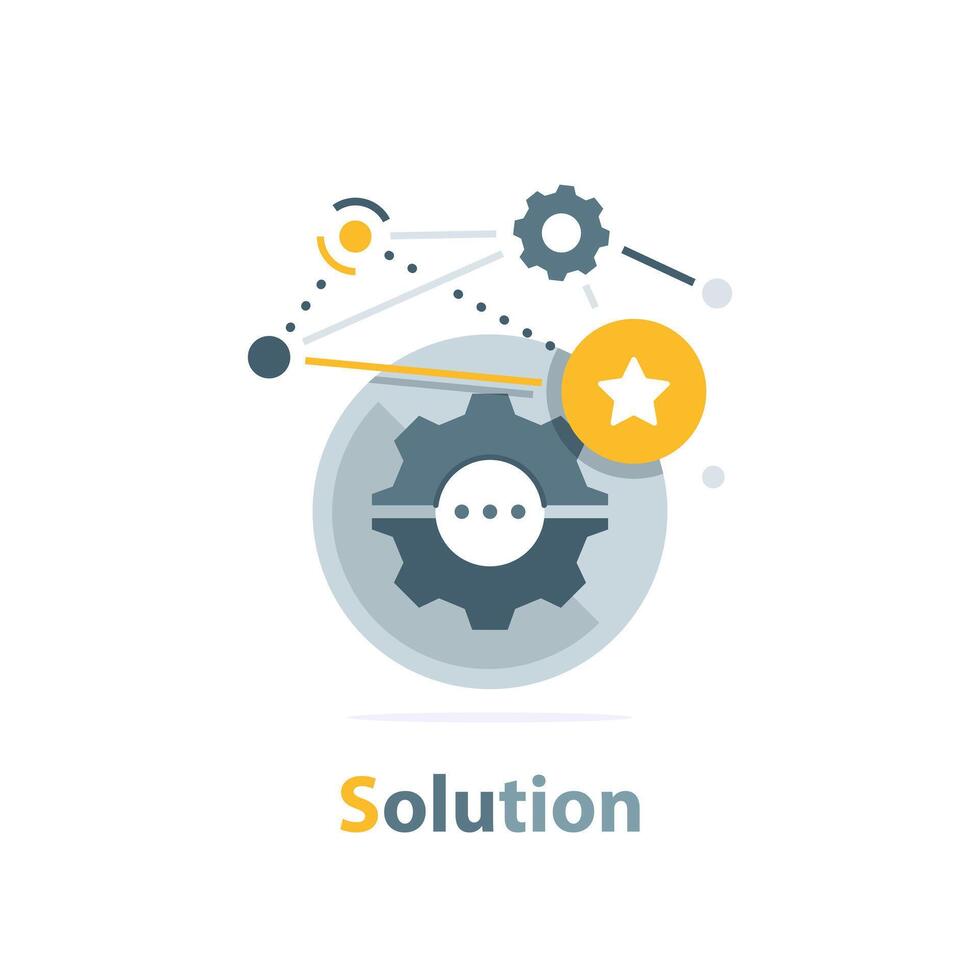 Effective solution,Successful idea symbols,Web, UI, app vector