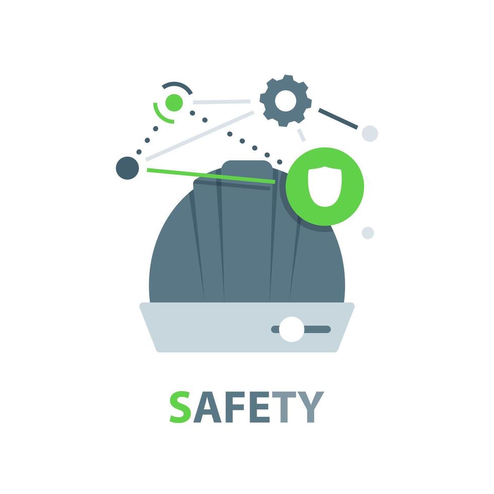 construction helmet,Work safety, Engineer helmet, safety equipment vector
