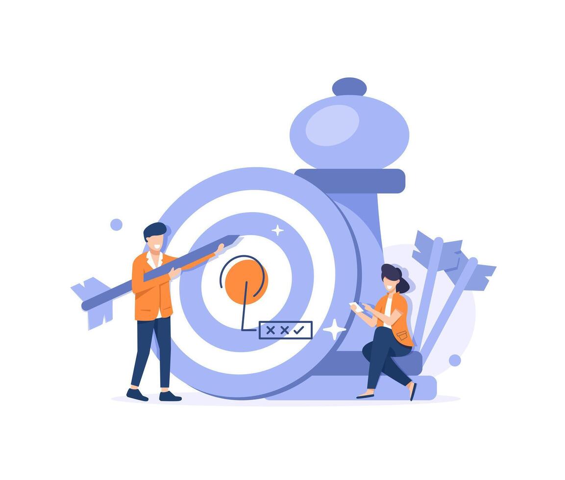 Business strategy,moving chess figure,Strategy, planning and success concept vector