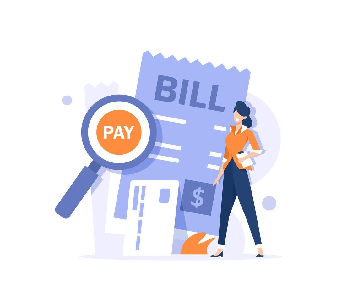 Financial management,Characters paying credit, mortgage, taxes and household invoice bills,Personal finances vector