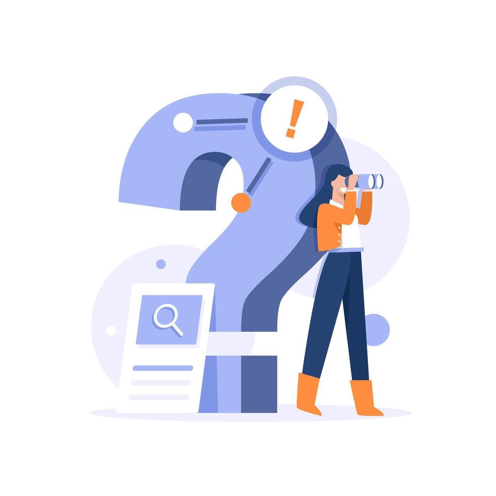 Searching for something. Research and curiosity, finding new solutions. Choosing right path of development. Completion of task vector