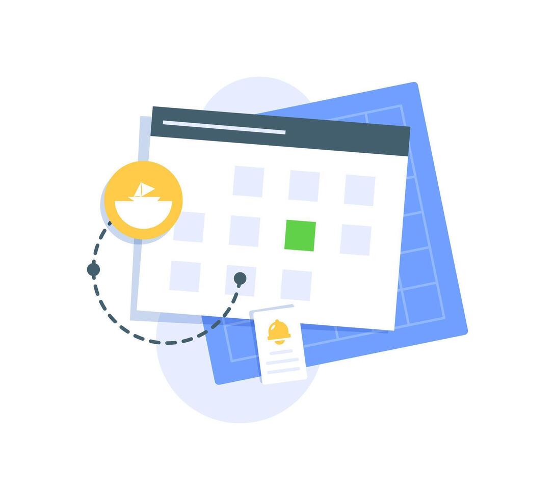 Calendar deadline or event reminder notification,flat design icon vector illustration