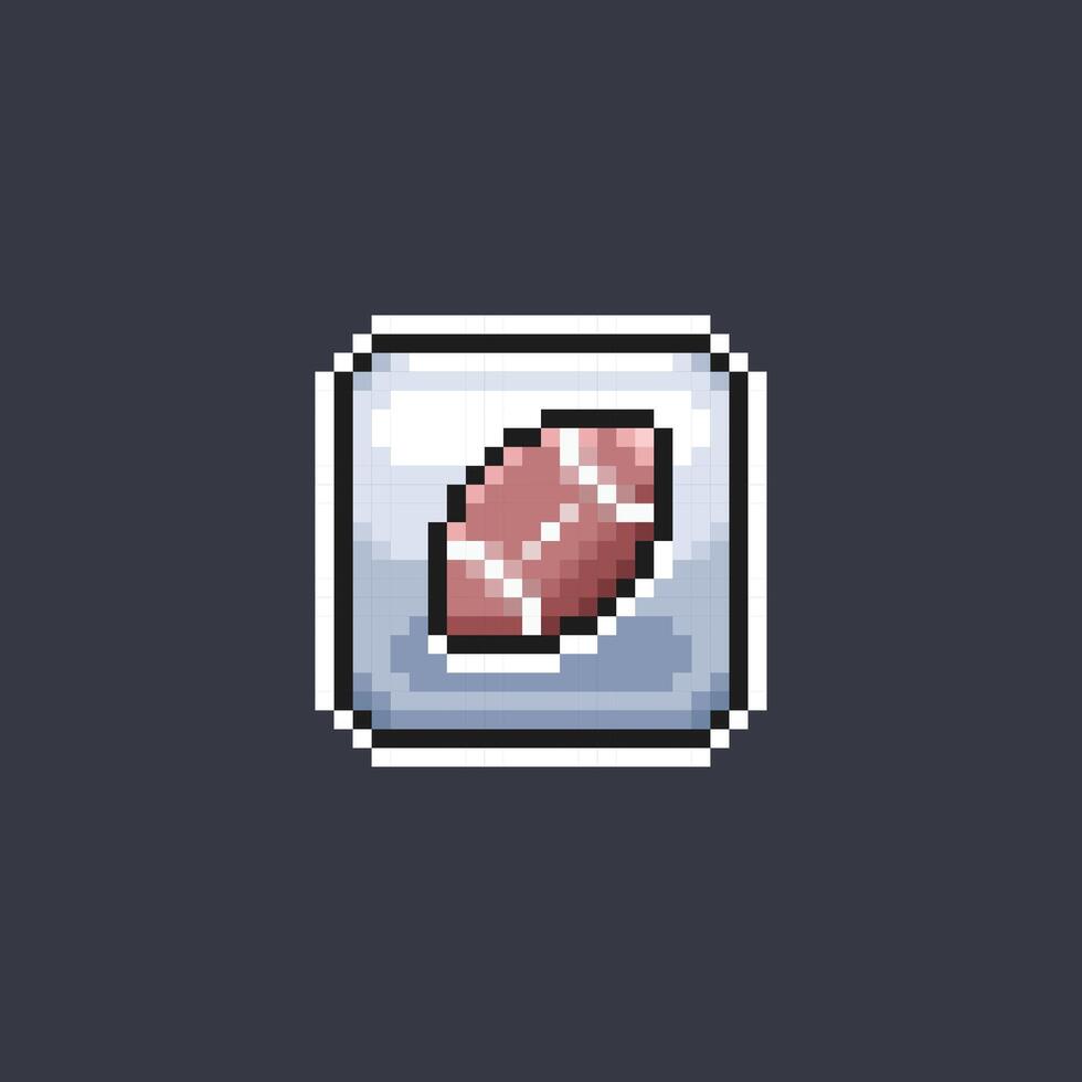 football ball sign in pixel art style vector
