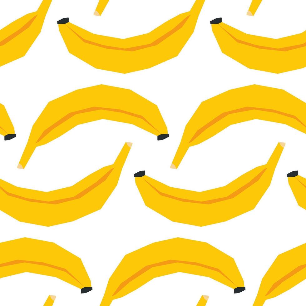 sin costura modelo con bananas en blanco. fondo, envase papel con tropical fruta. apliques estilo dibujo. vector