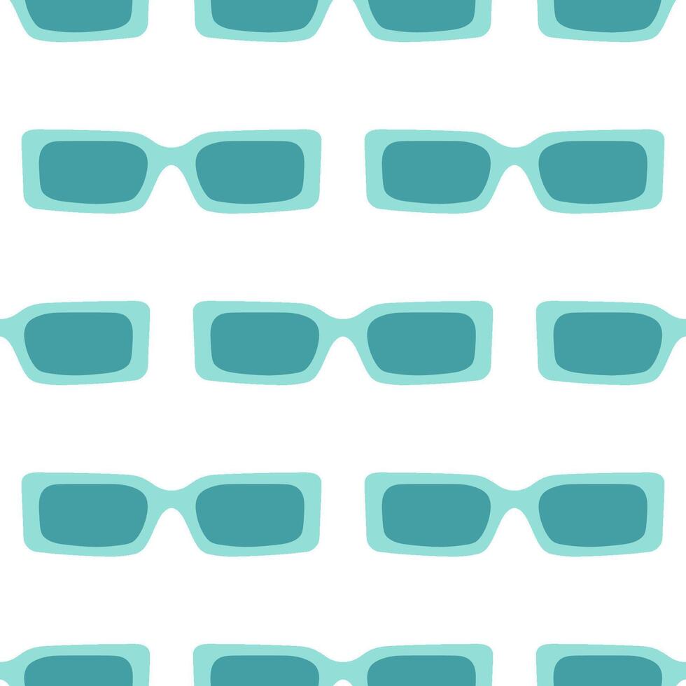 Seamless pattern with fashionable sunglasses. Summer background with accessories for vision and protection from sunshine. vector