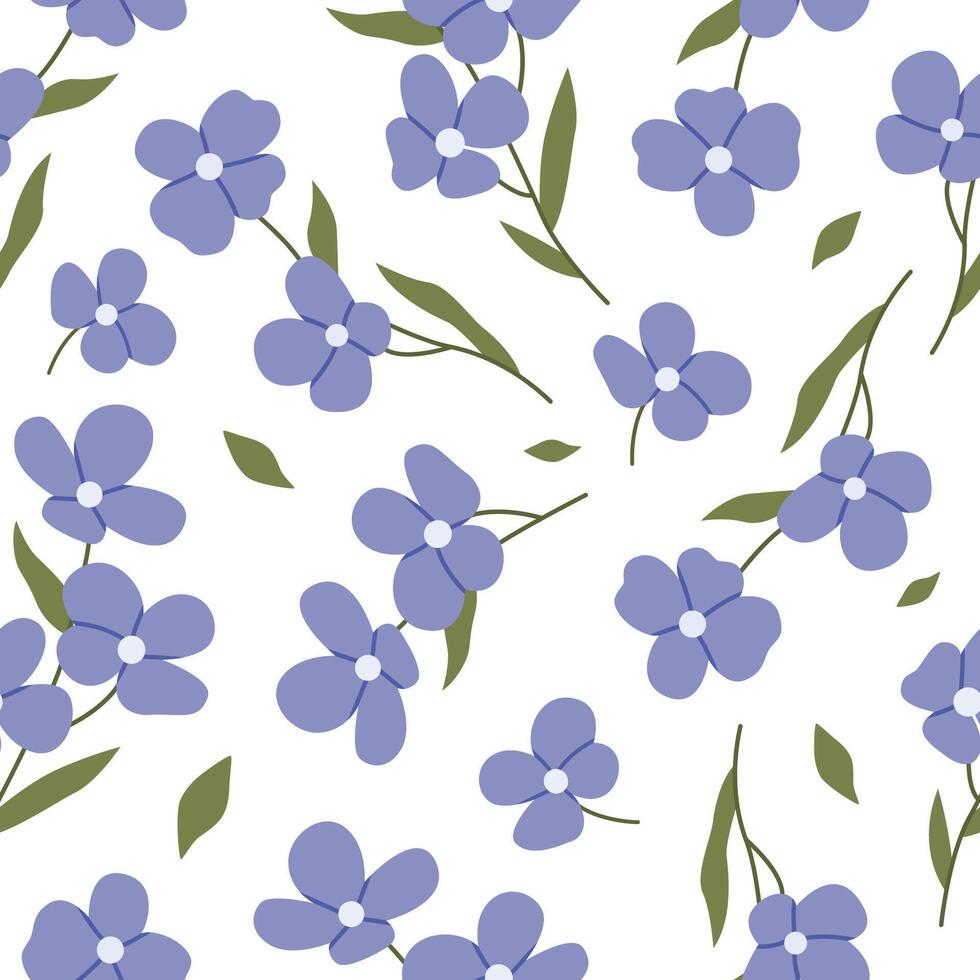 Purple flower pattern on white background vector