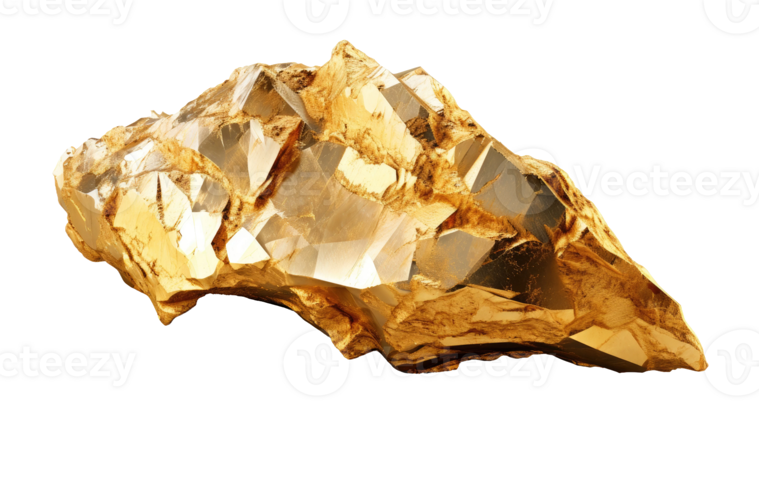 AI generated Piece of Precious Metal on Transparent background png