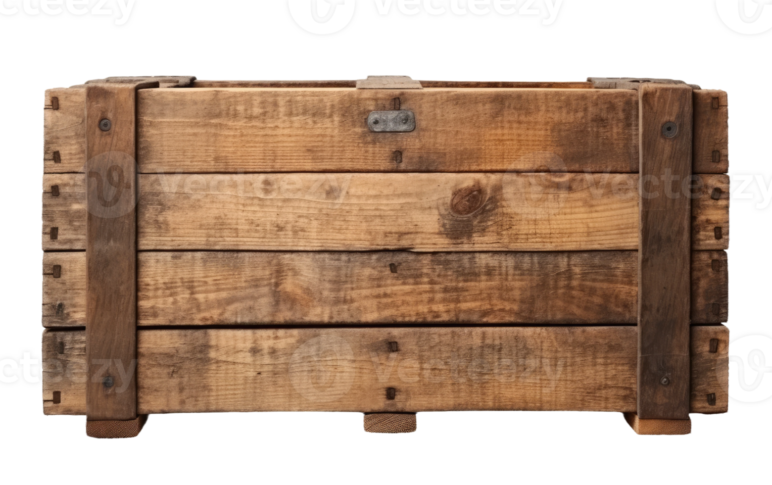 AI generated Wooden Crate Box on Transparent background png