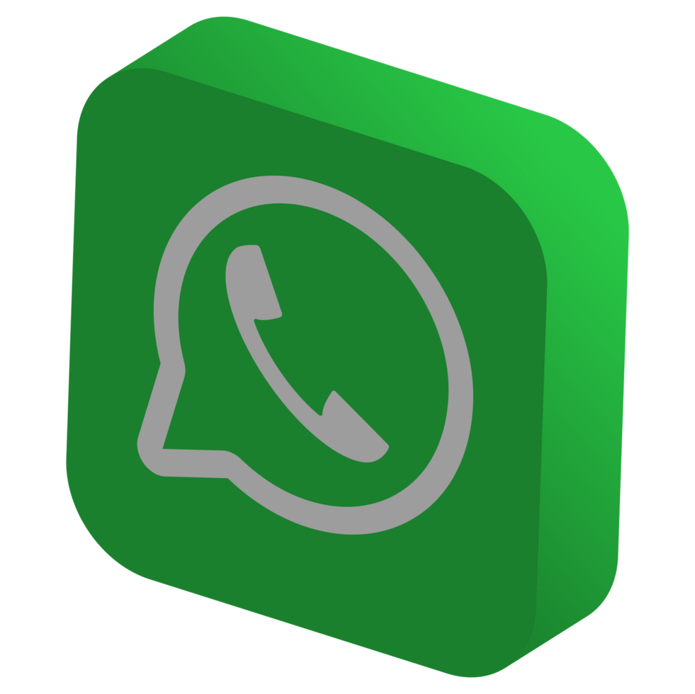 Modern 3D Green Template WhatsApp Interface Illustration. Internet network concept. png