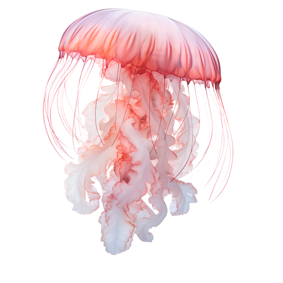 AI generated Jellyfish invertebrate     transparent background generative AI png