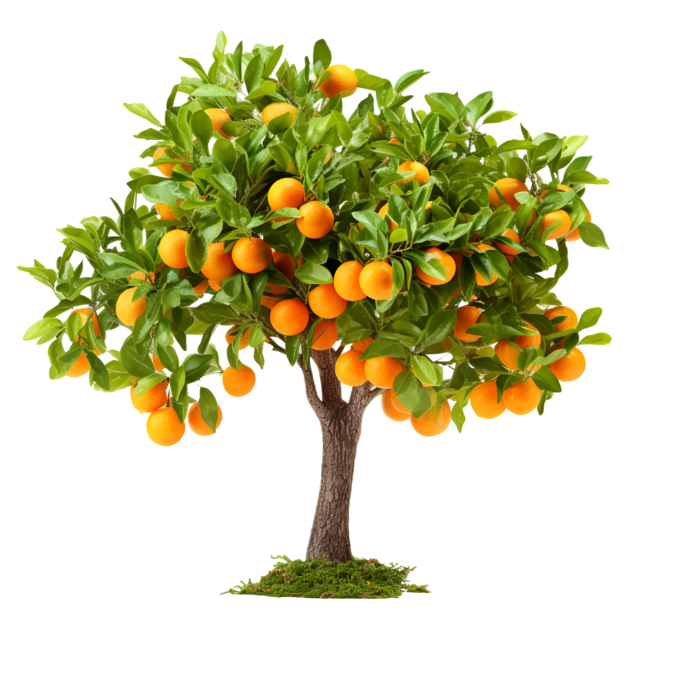 ai généré arbre pamplemousse Orange avec transparent Contexte génératif ai png