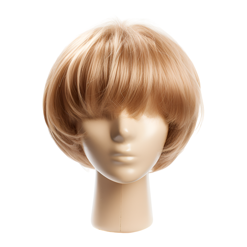 AI generated Brown hair Lace wig Hair generative AI png