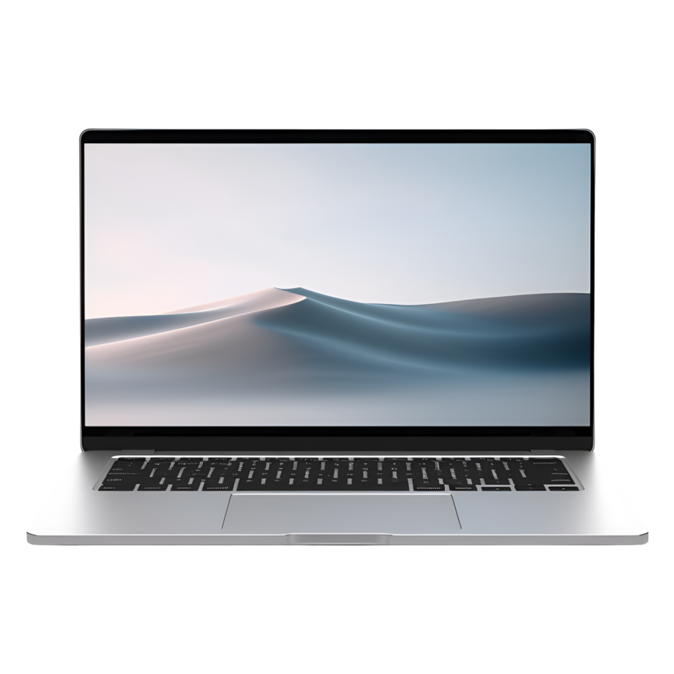 ai gerado computador portátil com transparente fundo generativo ai png