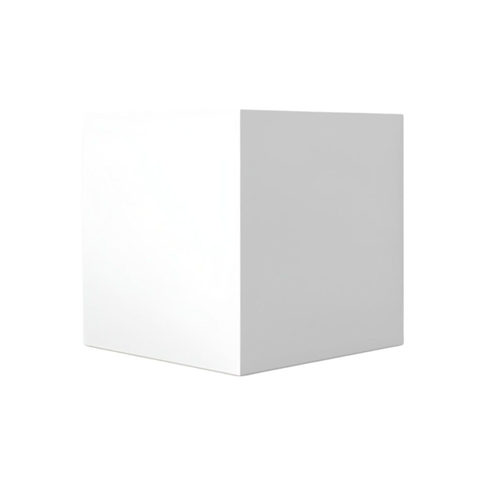 ai gegenereerd wit kubus blanco doos Aan transparant achtergrond generatief ai png