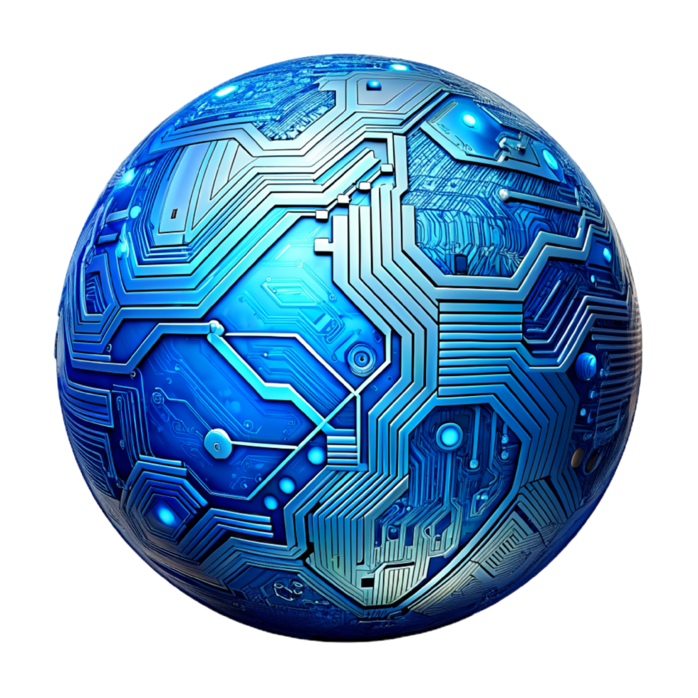 AI generated 3D world global network digital technology png