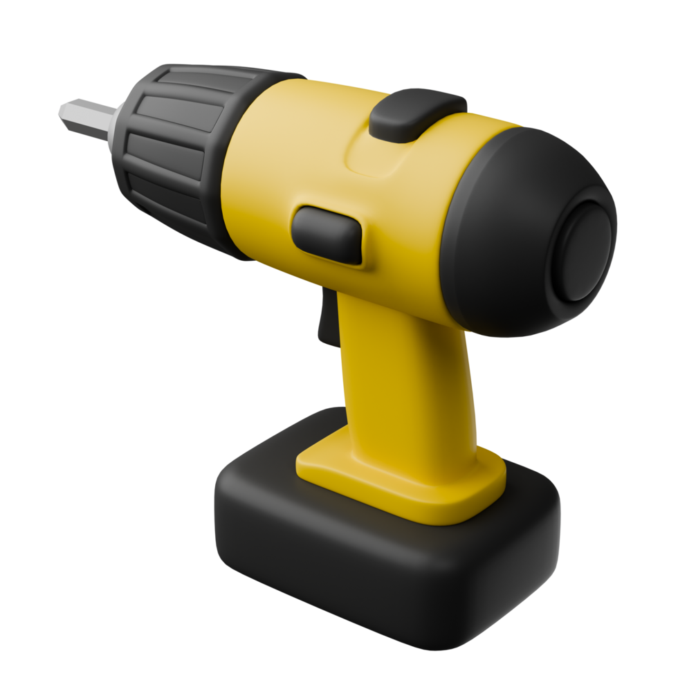 Electric drill 3d illustration png
