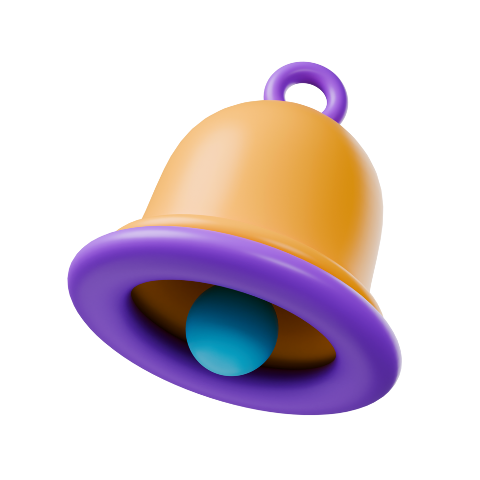 Sino alarme pastel cor 3d render png