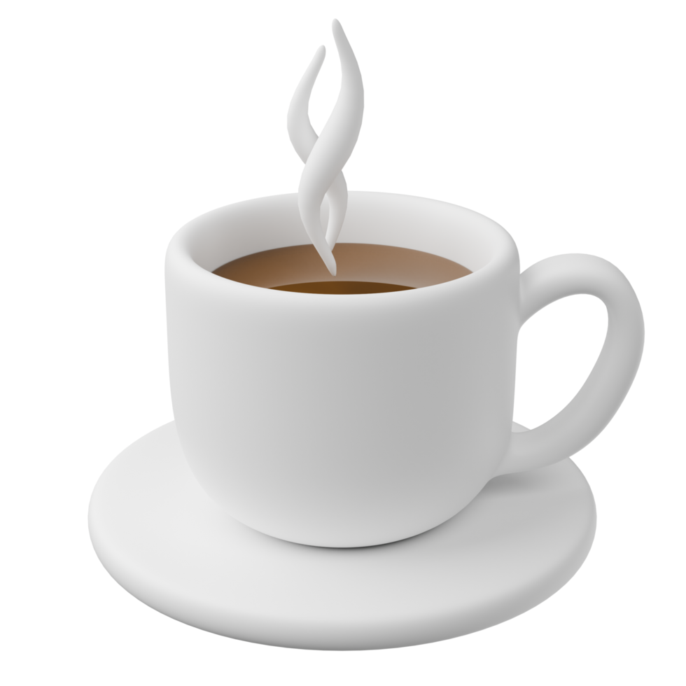 quente café copo 3d render png