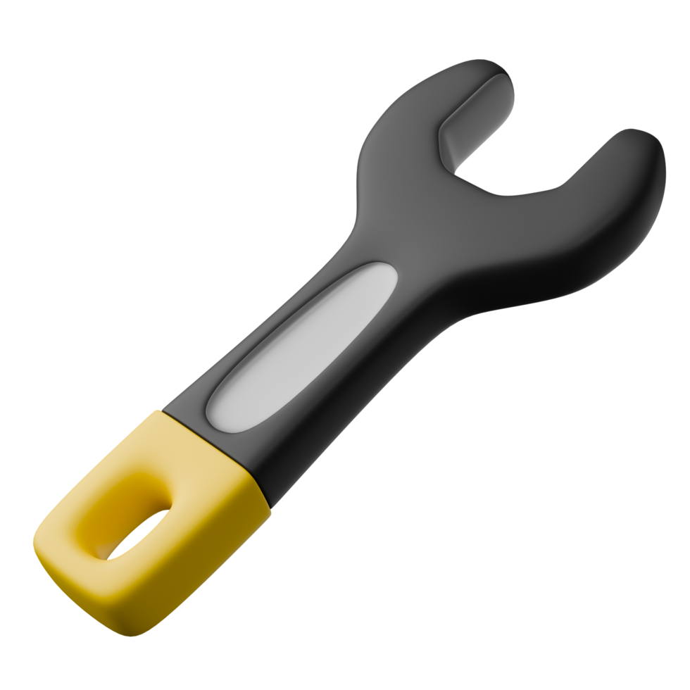 Open end wrench 3d illustration png