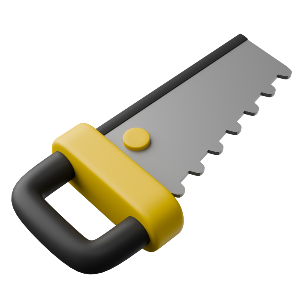 Hand saw 3d illustration png