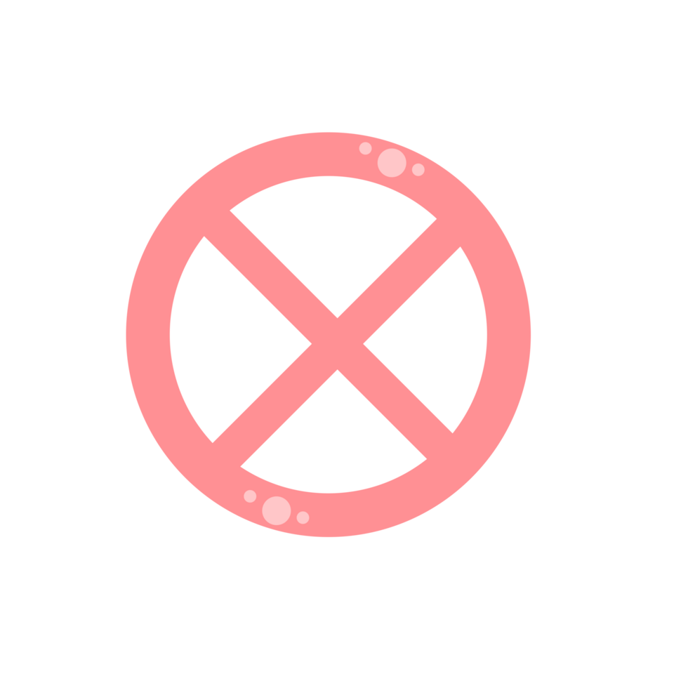 illustration icon design for warning signs no ok png