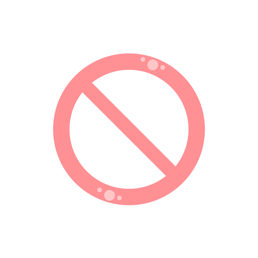 illustration icon design for warning signs no ok png