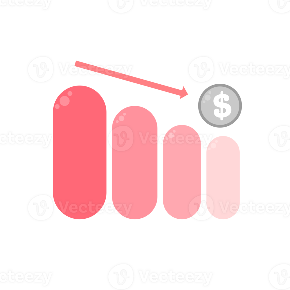 financier dollar pièce de monnaie affaires croissance en haut investissement concept icône illustration png