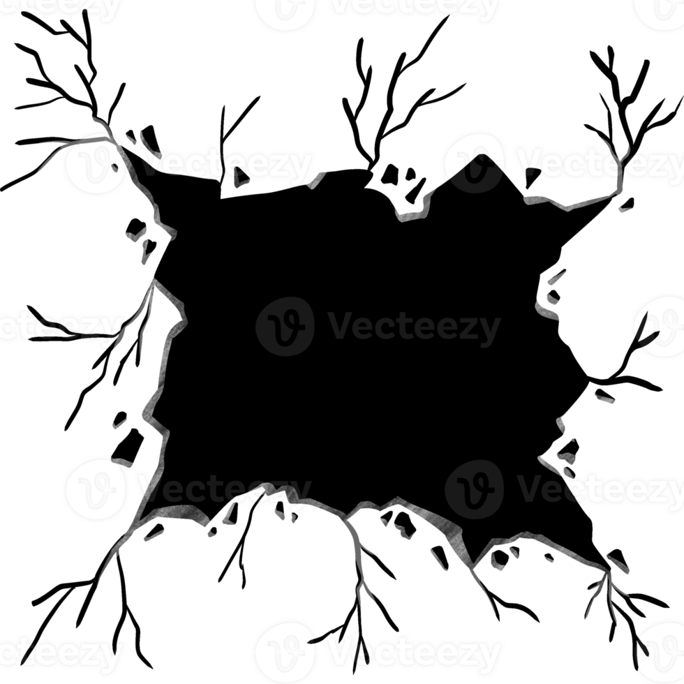 crack backgroud border frame decorate draw design png
