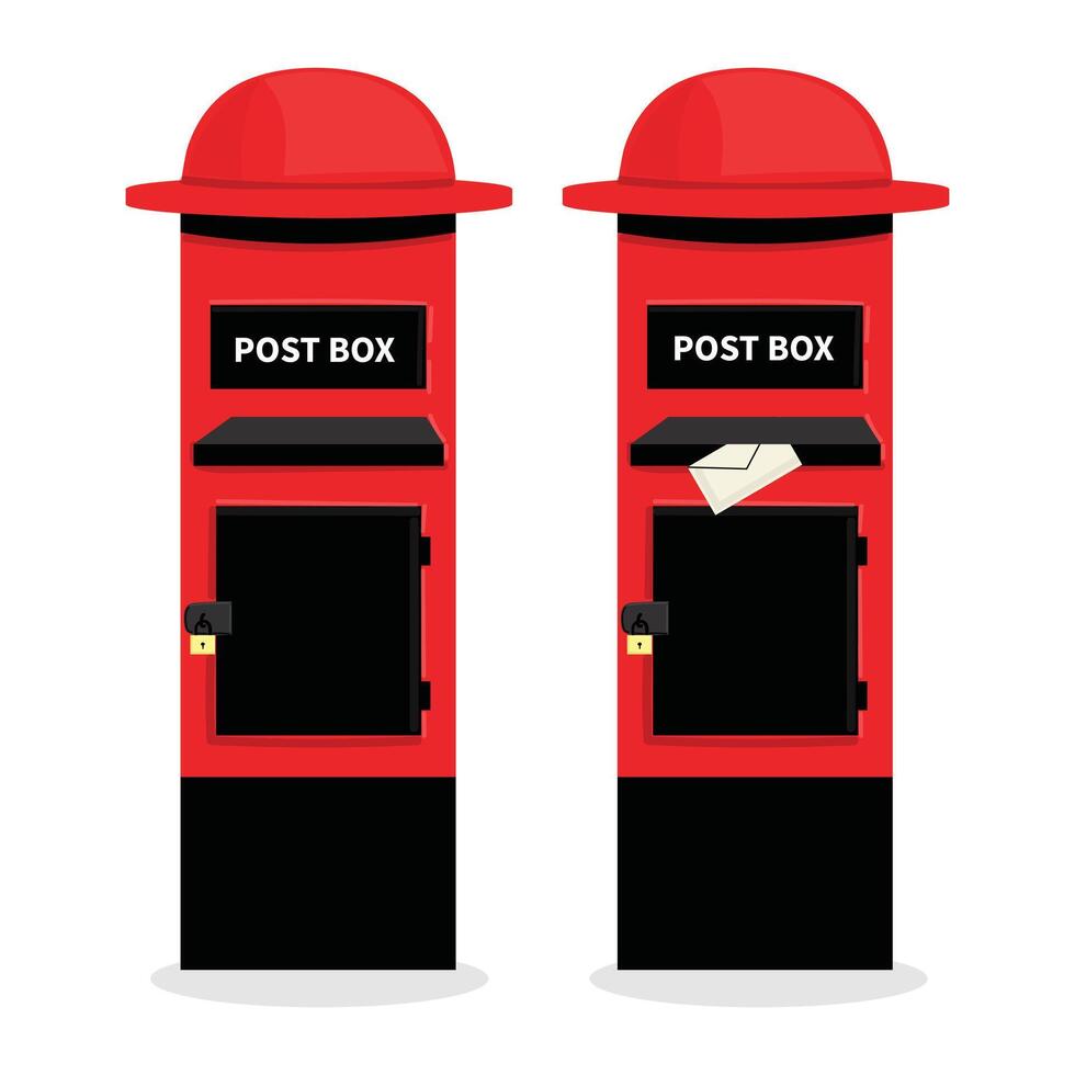 Post Box Hand Drawn Illustration vector