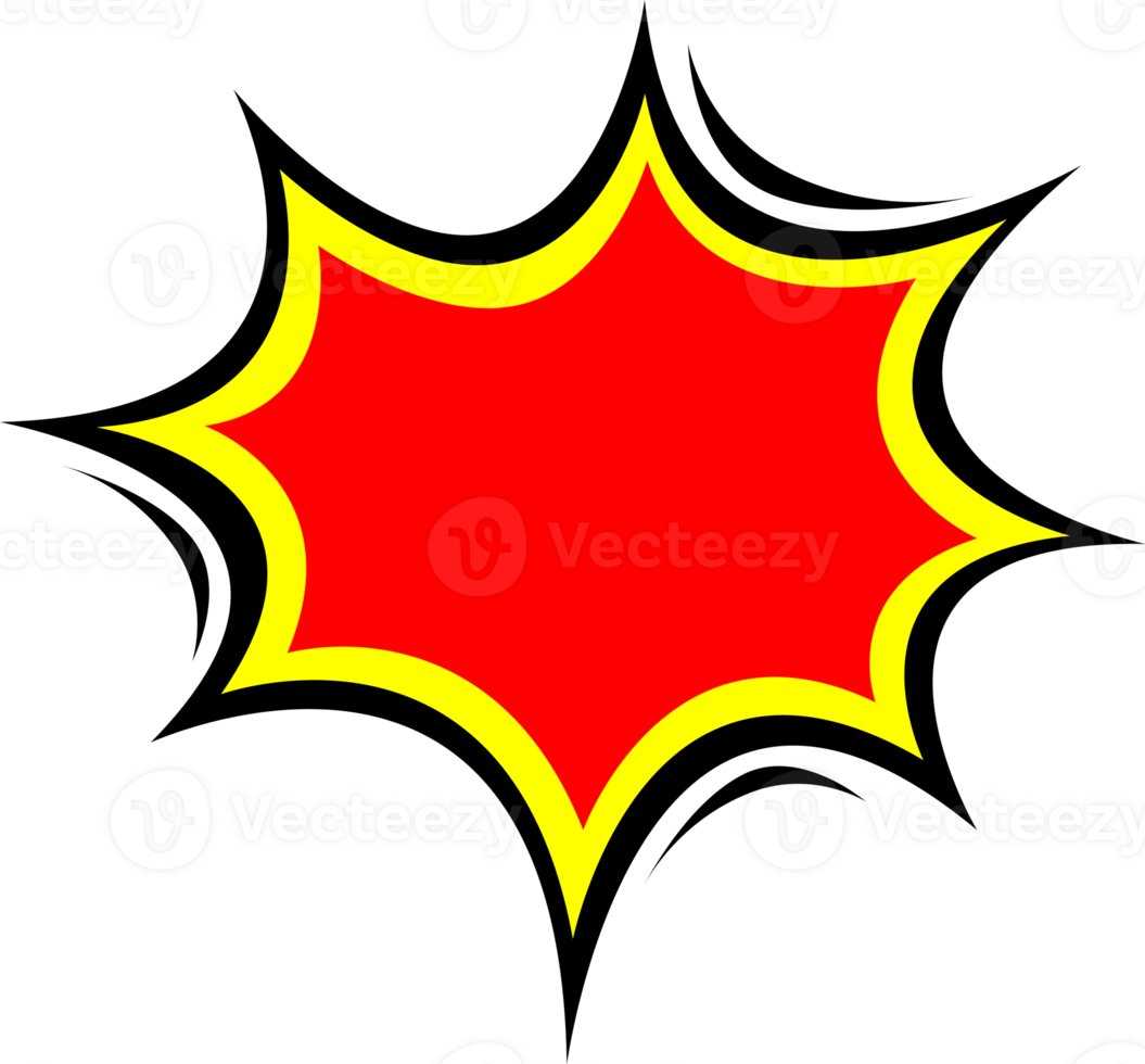 speech buble star bomb tag for shock sale price border red comic retro style png