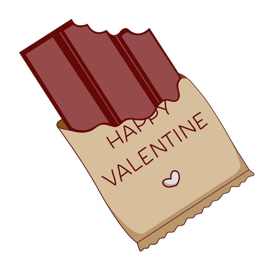 delicioso romance chocolate para enamorado acortar Arte vector