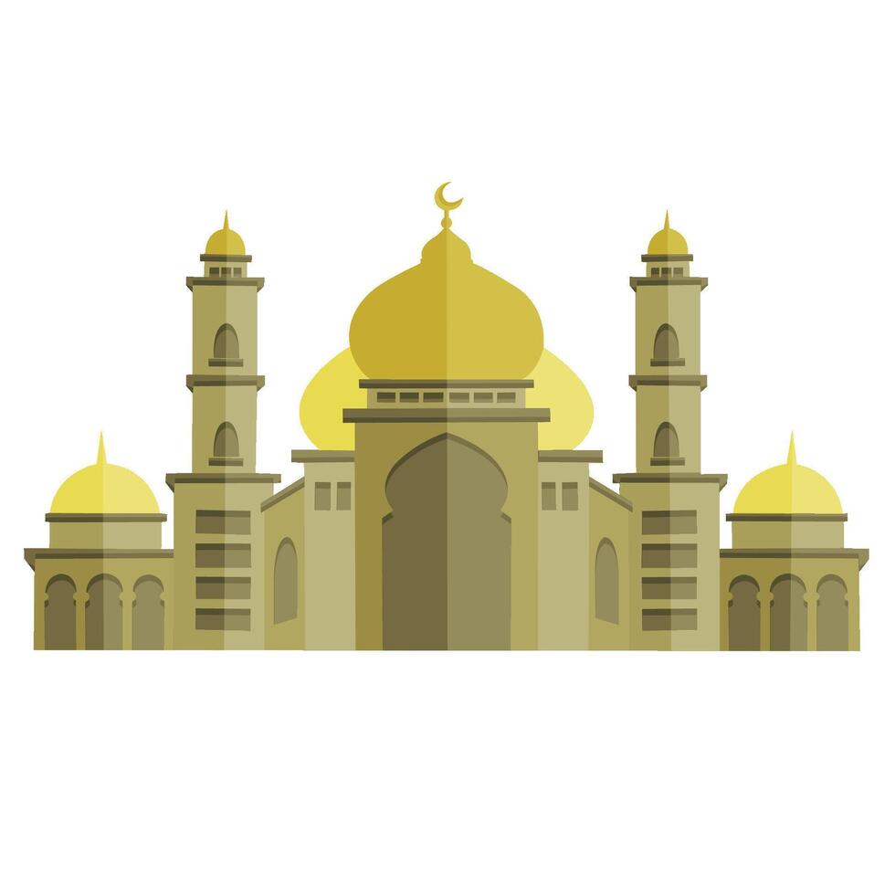 Vector Islamic Mosque Facade Building