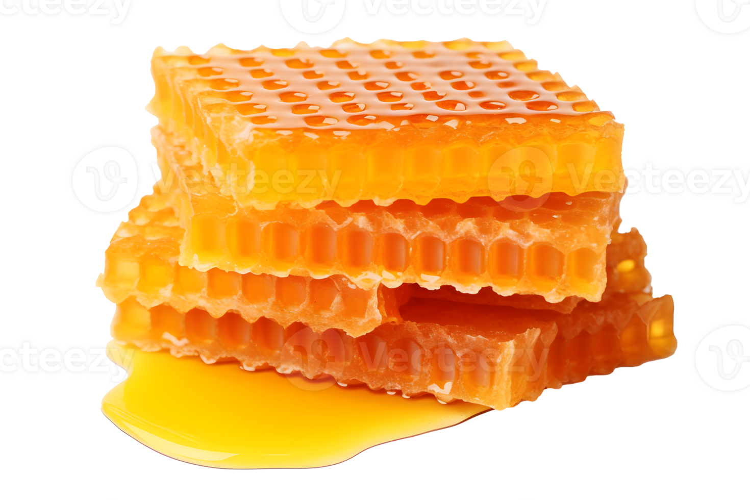 AI generated honeycomb square isolated on transparent background png