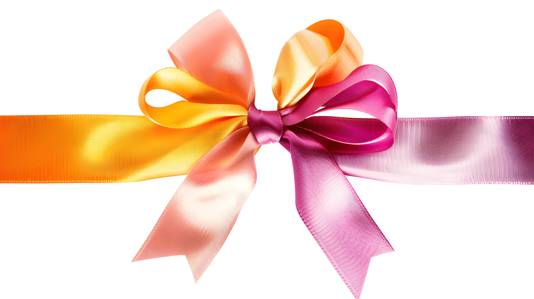 AI generated Ribbon Bow Isolated On Transparent Background png