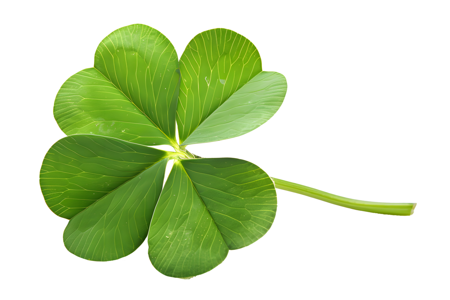 AI generated Clover leaf isolated on transparent background png