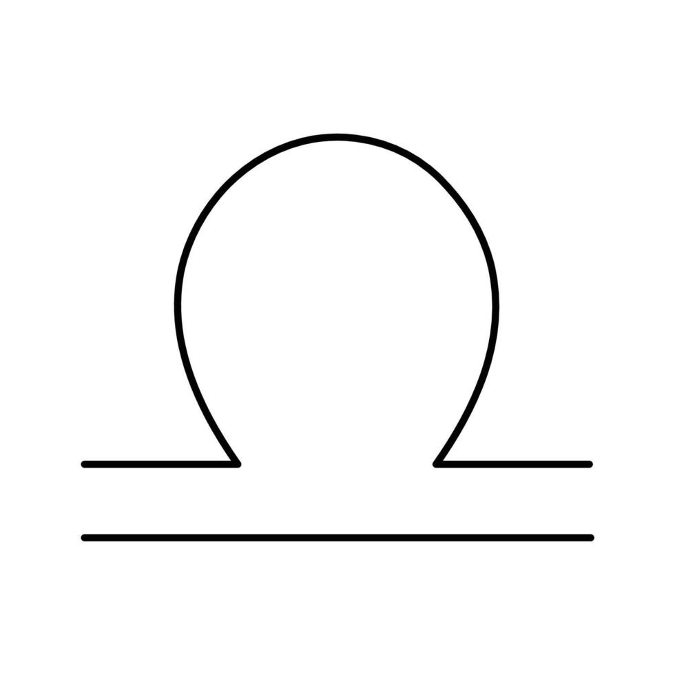 The zodiac sign is Libra. Editable vector icon in a minimalistic style.