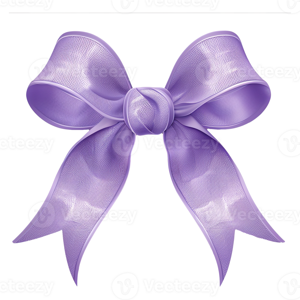 AI generated Realistic satin bow isolated on transparent background png