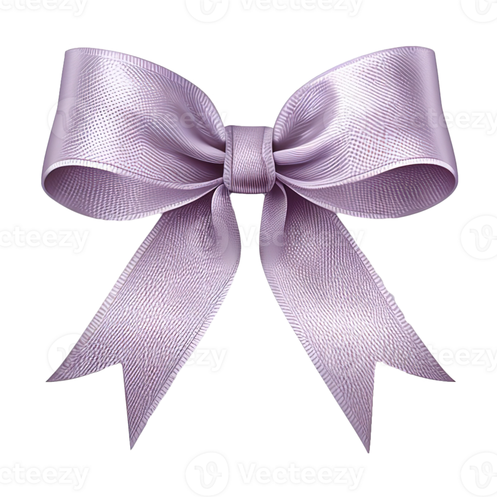 AI generated Realistic satin bow isolated on transparent background png