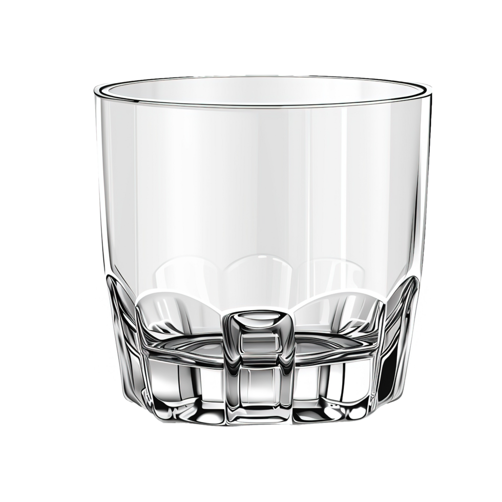 AI generated Empty glasses isolated on transparent background png