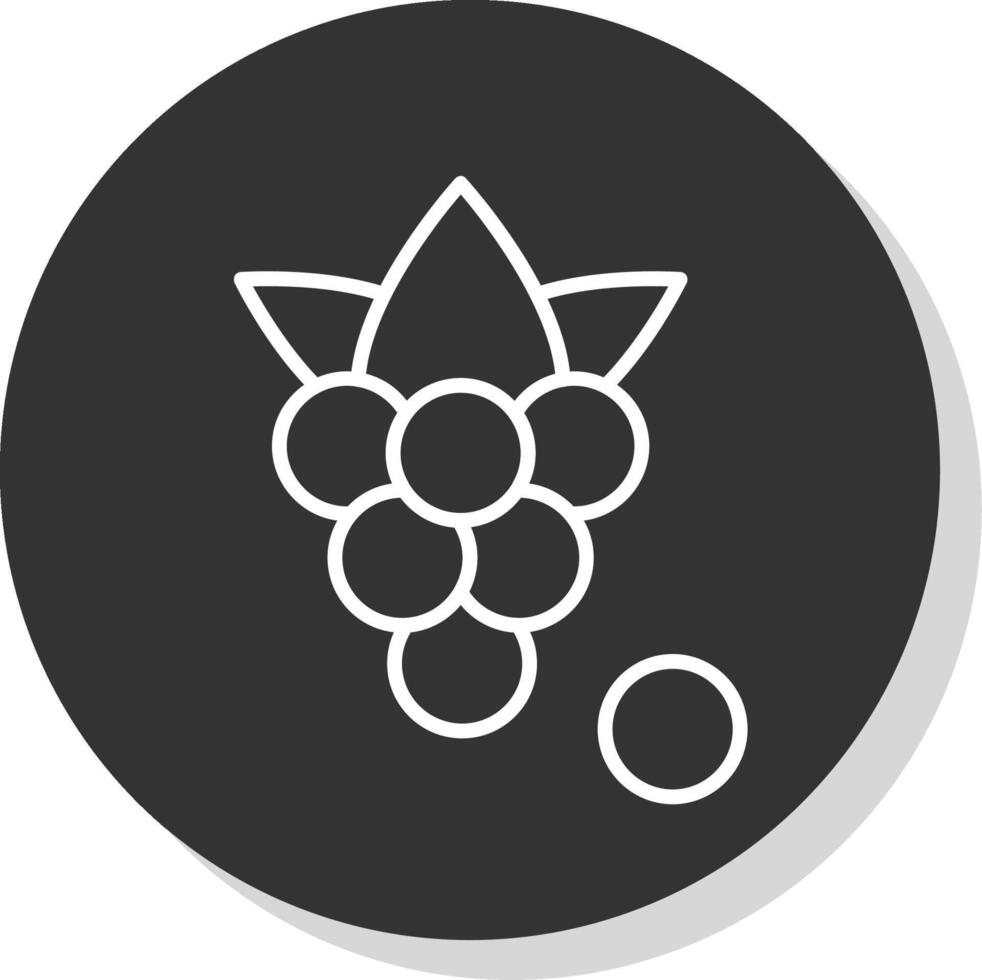 Boysenberries Line Grey  Icon vector