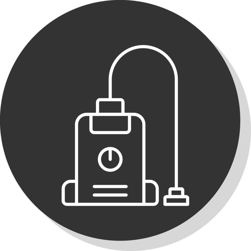 Vacuum Cleaner Line Grey  Icon vector