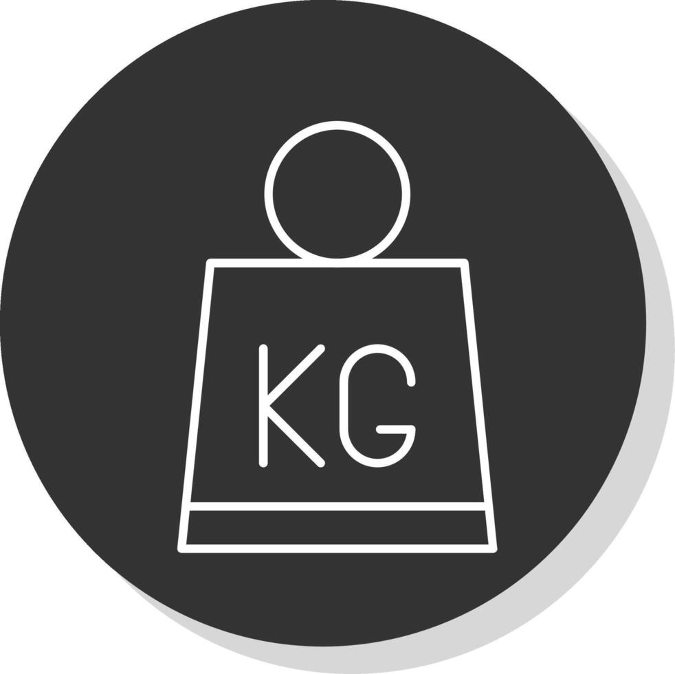 Weight Line Grey  Icon vector