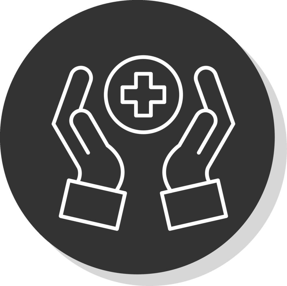 Health Care Line Grey  Icon vector