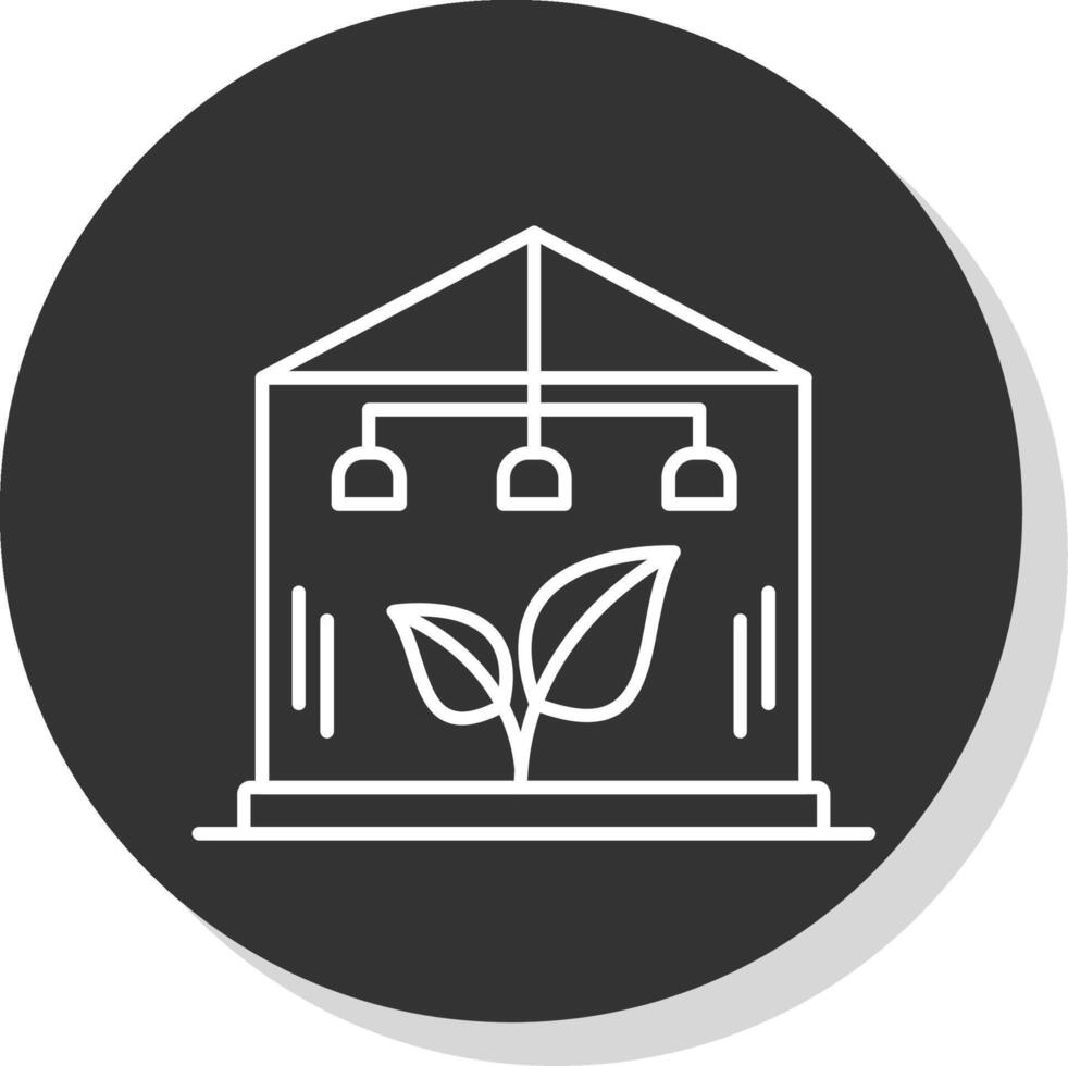 Greenhouse Line Grey  Icon vector